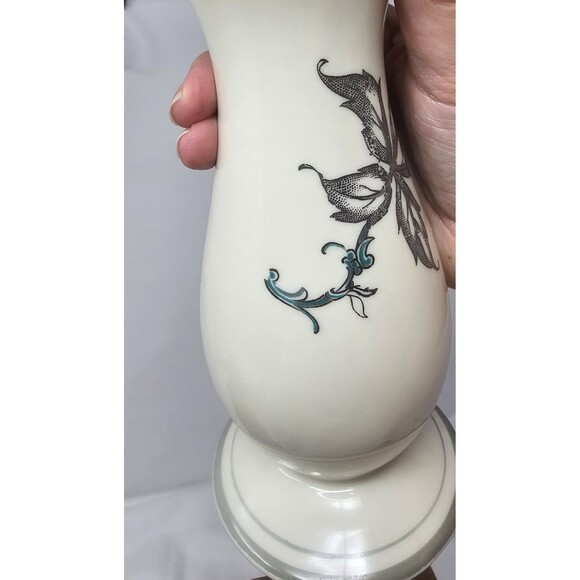 Vintage Schaubach Kunst Floral Tapered Hand Painted Vase Germany 8" Excellent - Picture 3 of 16